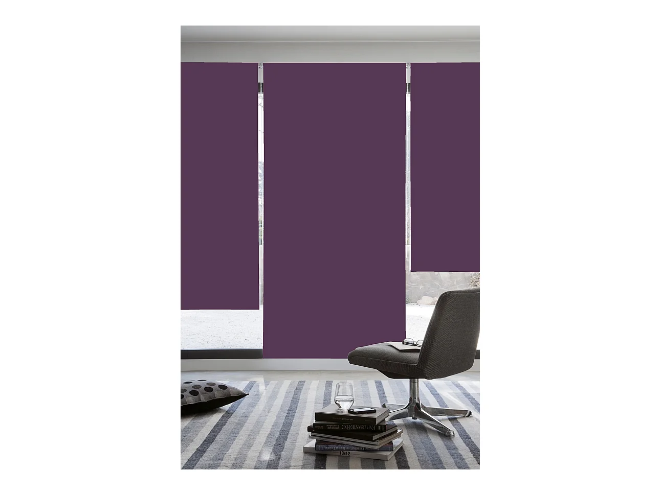 ESTORALIS | Estores Enrollables Opaco | 170 x 235 cm (Ancho por Alto) Tamaño de Tela 167 x 230 cm | Modelo DRACARYS Color Violeta