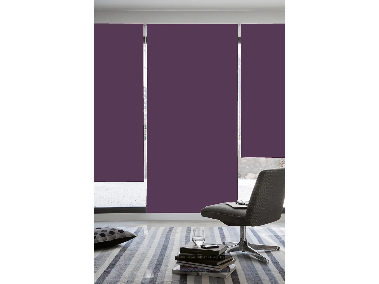 ESTORALIS | Estores Enrollables Opaco | 170 x 235 cm (Ancho por Alto) Tamaño de Tela 167 x 230 cm | Modelo DRACARYS Color Violeta