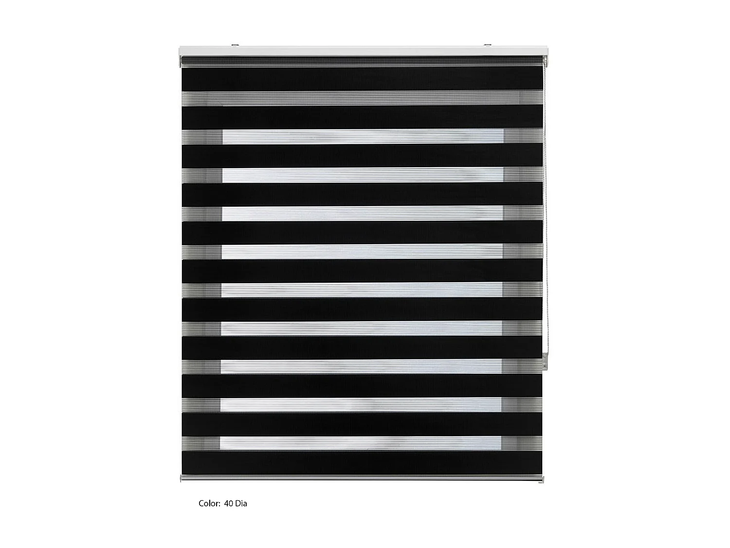 ESTORALIS | Estor Enrollable NOCHE y DIA | 145 x 180 cm (Ancho por Alto) Tamaño de Tela 142 x 175 cm | Modelo SHAE Color Negro