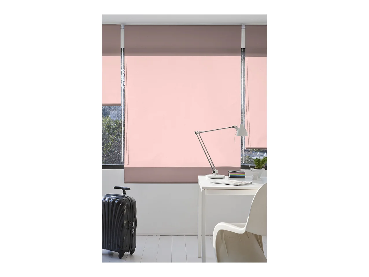 ESTORALIS | Estores Enrollables Lisos Translucidos | 150 x 235 cm (Ancho por Alto) Tamaño de Tela 147 x 230 cm | Modelo GOVE Color Rosa