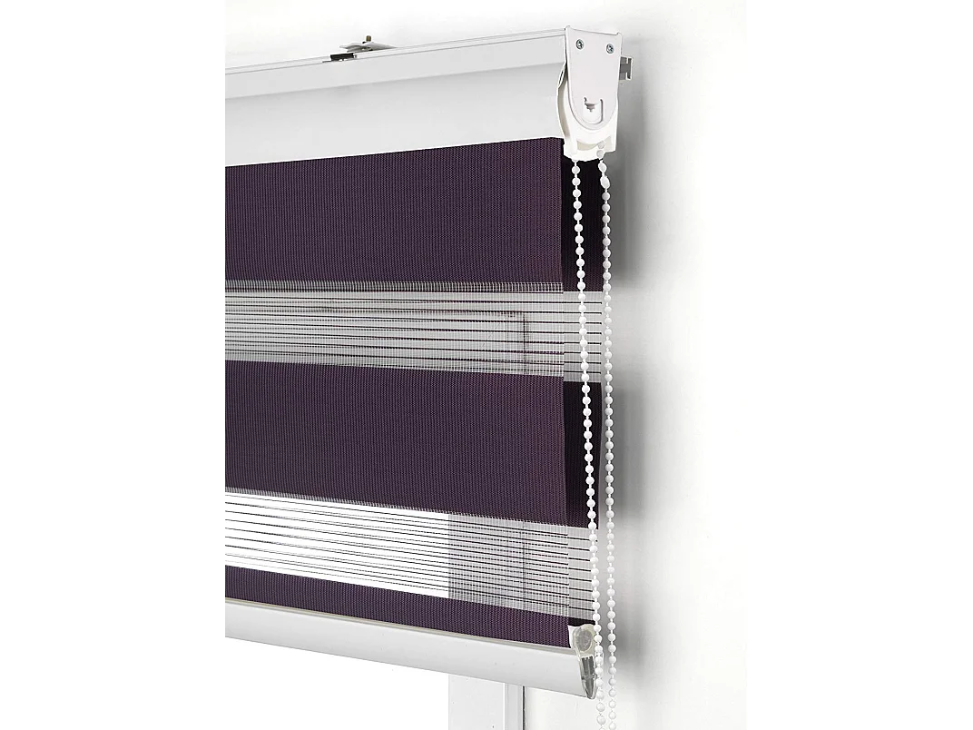 ESTORALIS | Estor Enrollable NOCHE y DIA | 105 x 180 cm (Ancho por Alto) Tamaño de Tela 102 x 175 cm | Modelo SANSA Color Violeta