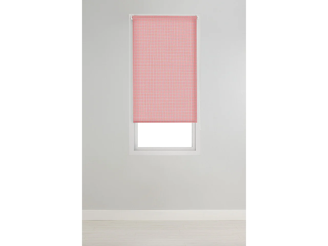 ESTORALIS | Estores Personalizados de COCINA | 150 x 255 cm (Ancho por Alto) Tamaño de Tela 147 x 250 cm | Modelo Vichy-1 Color Rojo