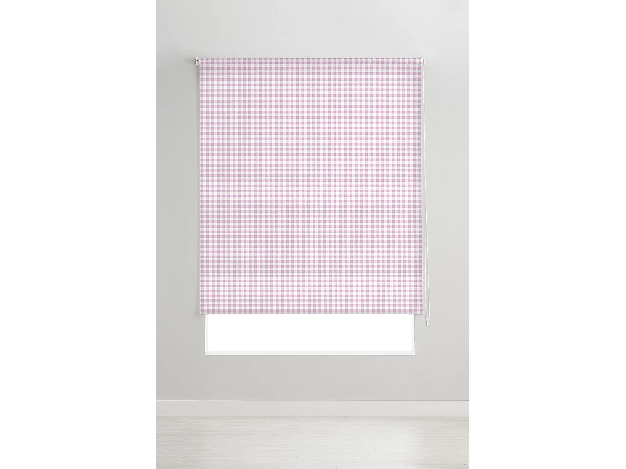 ESTORALIS | Estores Personalizados de COCINA | 90 x 180 cm (Ancho por Alto) Tamaño de Tela 87 x 175 cm | Modelo Vichy-2 Color Rosa