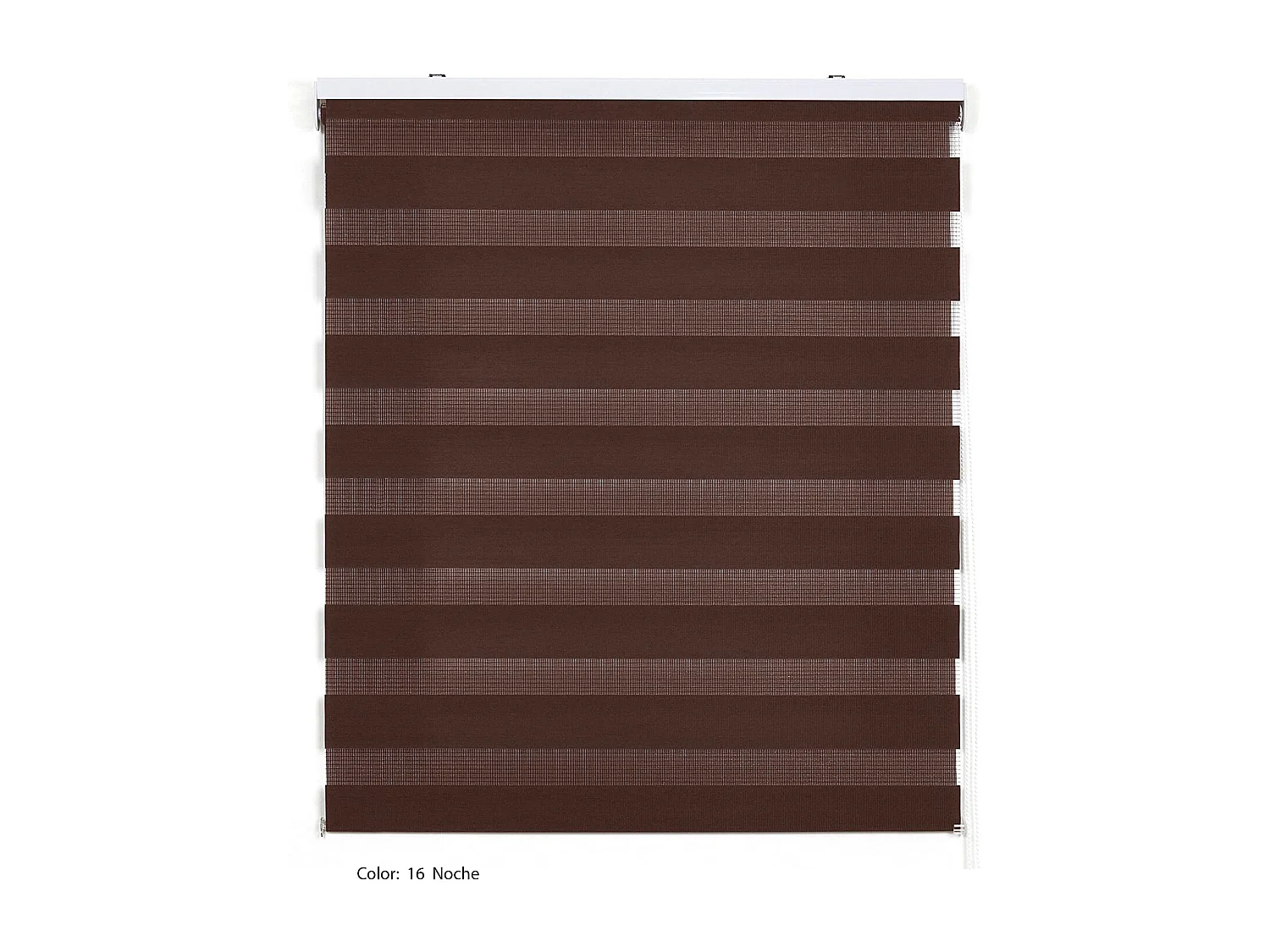 ESTORALIS | Estor Enrollable NOCHE y DIA | 125 x 180 cm (Ancho por Alto) Tamaño de Tela 122 x 175 cm | Modelo SHAE Color Marron