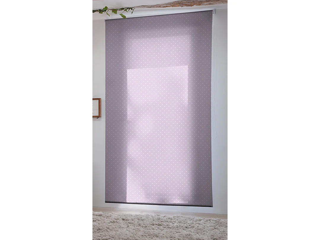 ESTORALIS | Estores Personalizados Easyfix TEXTURAS | 100 x 150 cm (Ancho por Alto) Tamaño de Tela 97 x 150 cm | Modelo Motas-2 Color Malva