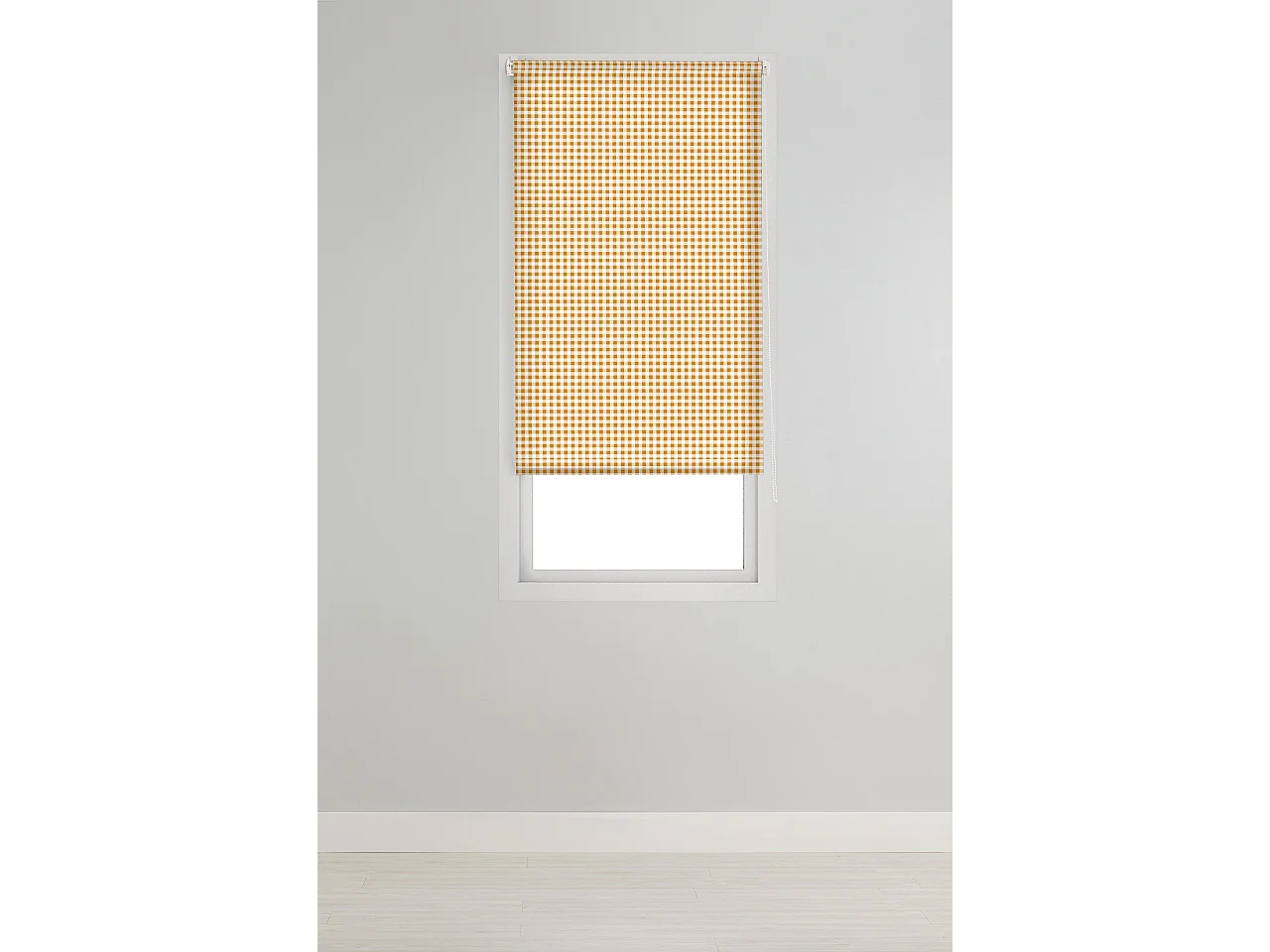 ESTORALIS | Estores Personalizados de COCINA | 100 x 180 cm (Ancho por Alto) Tamaño de Tela 97 x 175 cm | Modelo Vichy-2 Color Naranja