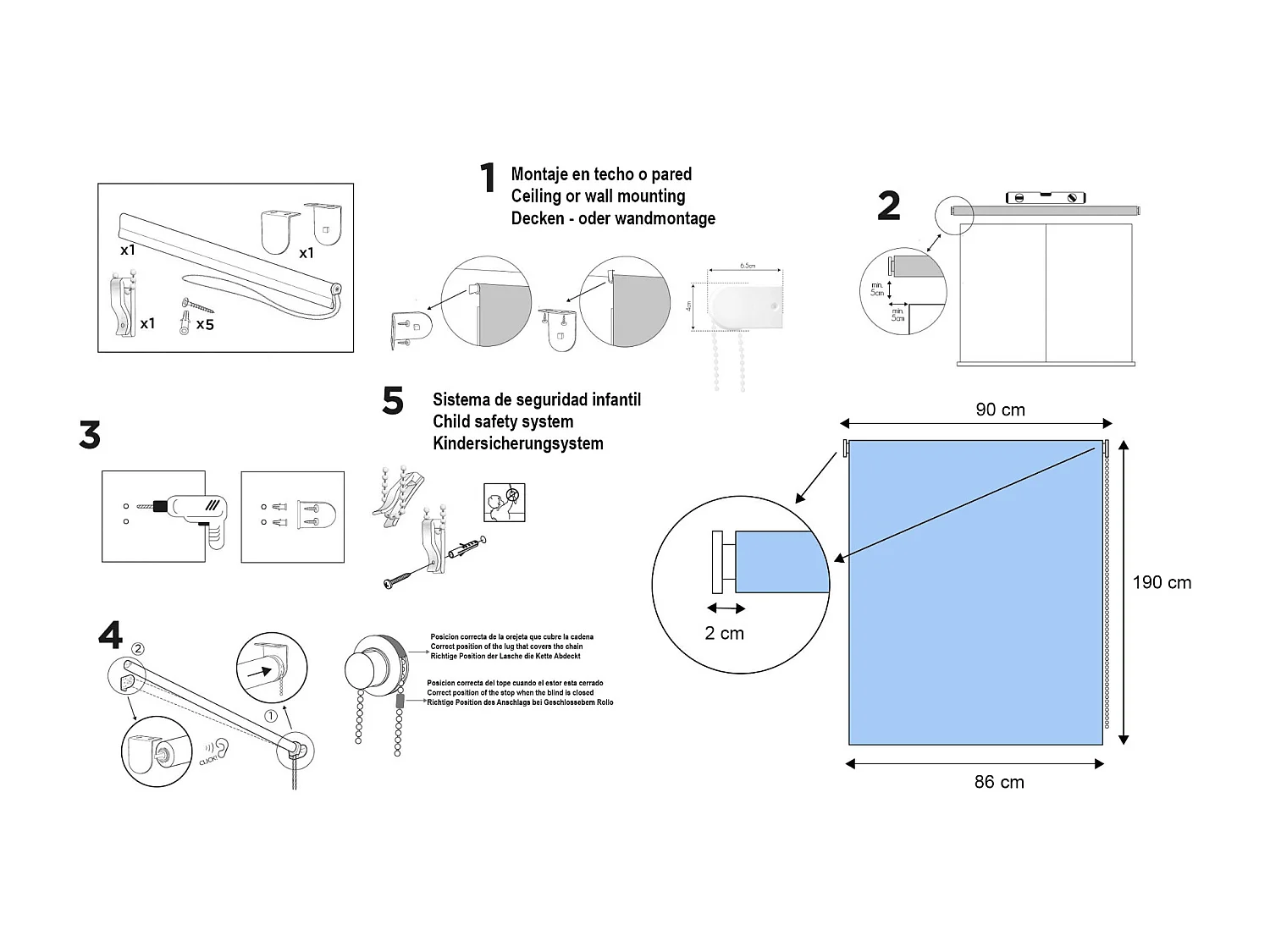 ESTORALIS | Estores Enrollables Translucidos  | 90 x 195 cm (Ancho por Alto) Tamaño de Tela 87 x 190 cm | Modelo ROBERT Color Naranja