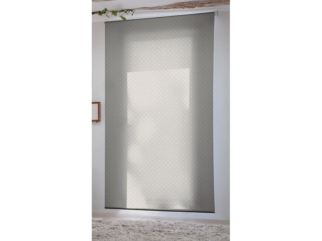 ESTORALIS | Estores Personalizados Easyfix TEXTURAS | 80 x 150 cm (Ancho por Alto) Tamaño de Tela 77 x 150 cm | Modelo Motas-2 Color Beige