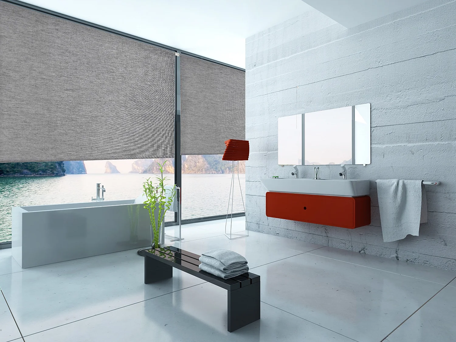 ESTORALIS | Estores Enrollables Translúcidos Easyfix  | 70 x 180 cm (Ancho por Alto) Tamaño de Tela 67 x 180 cm | Modelo BRAN Color Gris