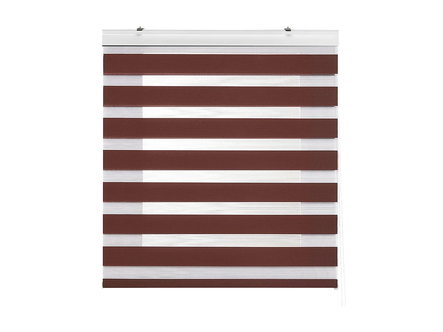 ESTORALIS | Estor Enrollable NOCHE y DIA | 145 x 180 cm (Ancho por Alto) Tamaño de Tela 142 x 175 cm | Modelo SANSA Color Marron