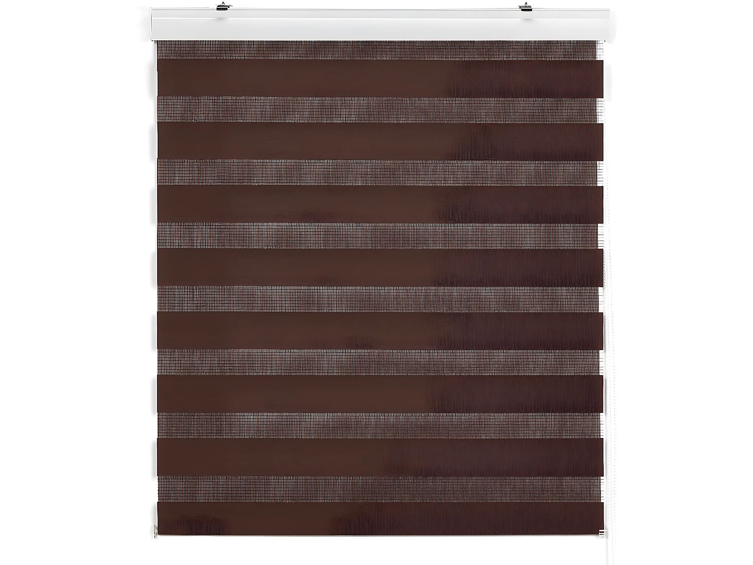 ESTORALIS | Estor Enrollable NOCHE y DIA | 145 x 180 cm (Ancho por Alto) Tamaño de Tela 142 x 175 cm | Modelo SANSA Color Marron