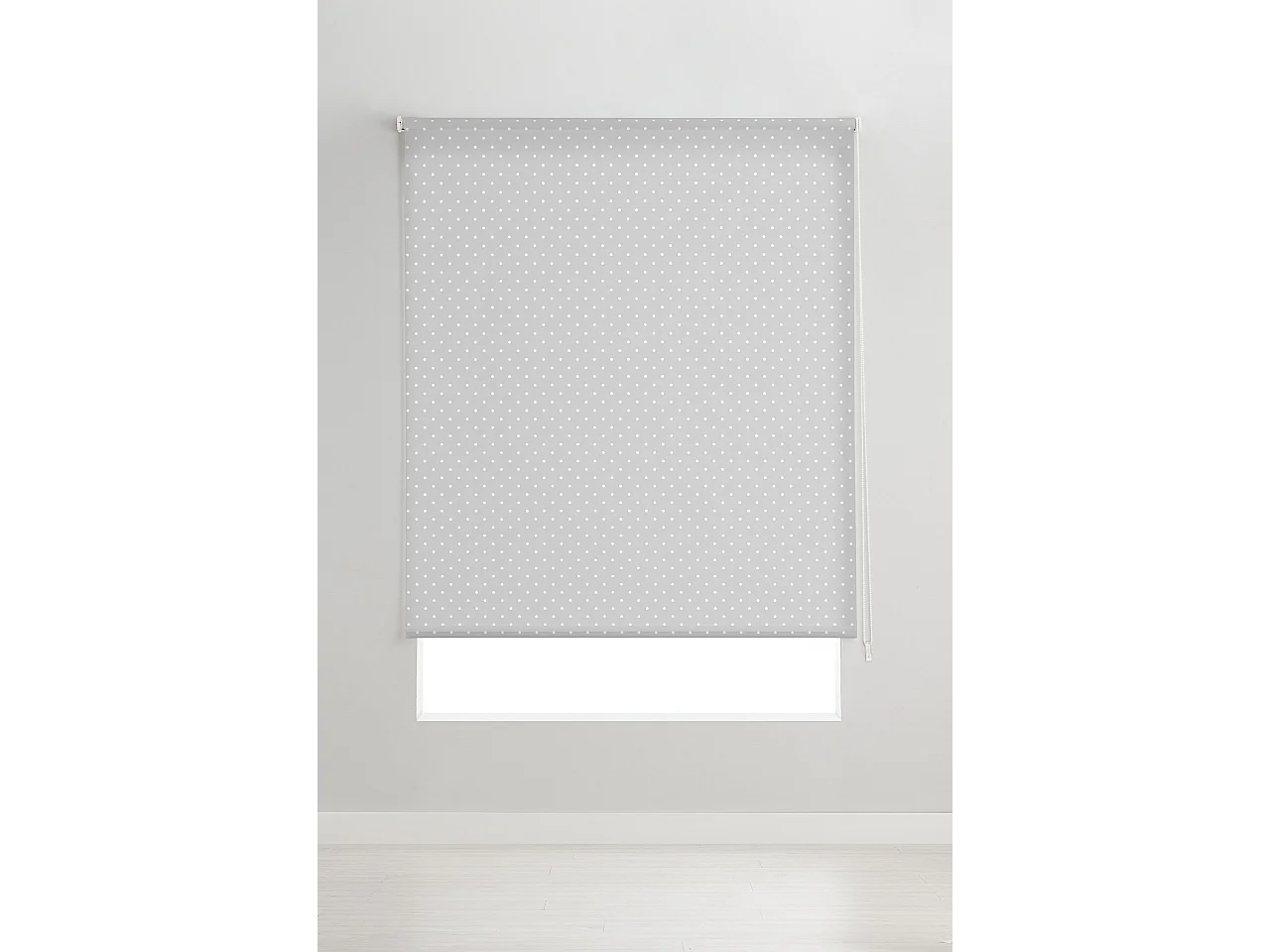 ESTORALIS | Estores Personalizados TEXTURAS | 110 x 255 cm (Ancho por Alto) Tamaño de Tela 107 x 250 cm | Modelo MOTAS-2 Color Gris