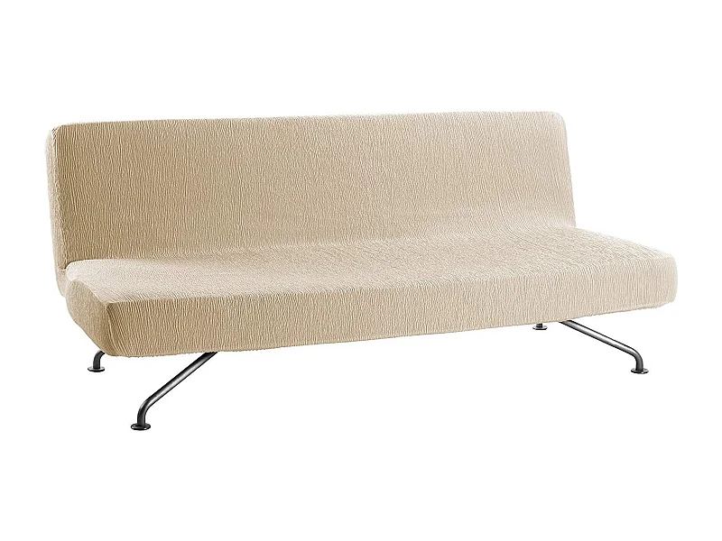 ESTORALIS | Funda de Sofá Tejido Elastico Resistente | Para Sofa Clic Clac 3 Plazas | Tamaño (de 180 a 205 cm.)  | Modelo BETA Color Beige