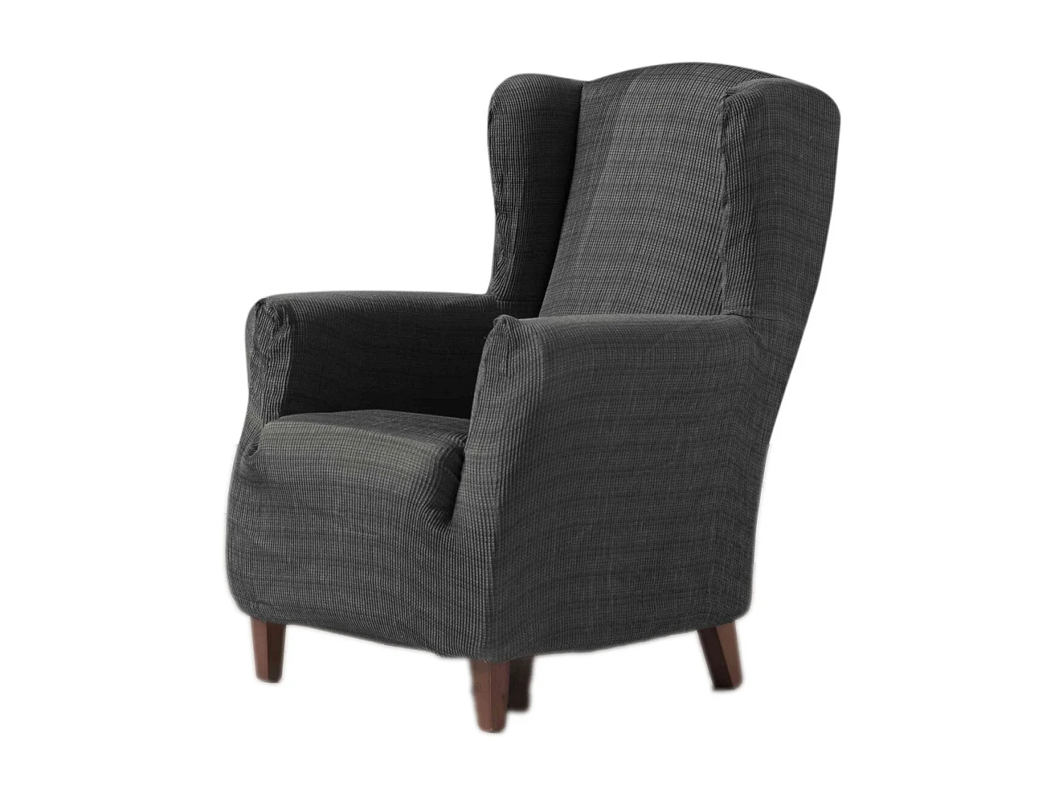 ESTORALIS | Funda Sillon Tejido Elastico Resistente | Para Sillon Orejero | Tamaño ( de 70 a 110 cm. )  | Modelo VEGA Color Gris