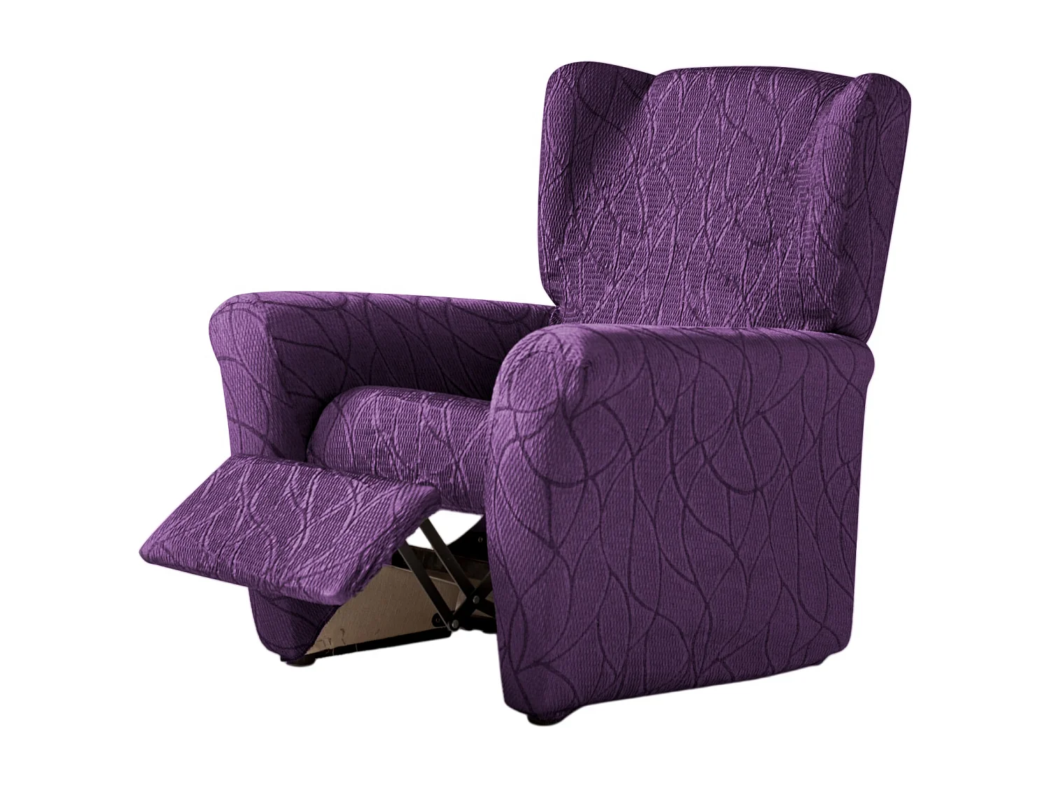 ESTORALIS | Funda Sillon Tejido Elastico Resistente | Para Sillon Relax | Tamaño ( de 70 a 90 cm. )  | Modelo ALEXIA Color Violeta