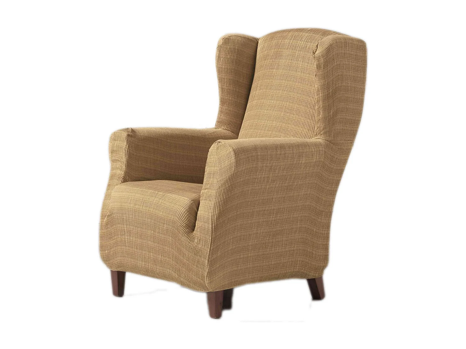 ESTORALIS | Funda Sillon Tejido Elastico Resistente | Para Sillon Orejero | Tamaño ( de 70 a 110 cm. )  | Modelo VEGA Color Beige