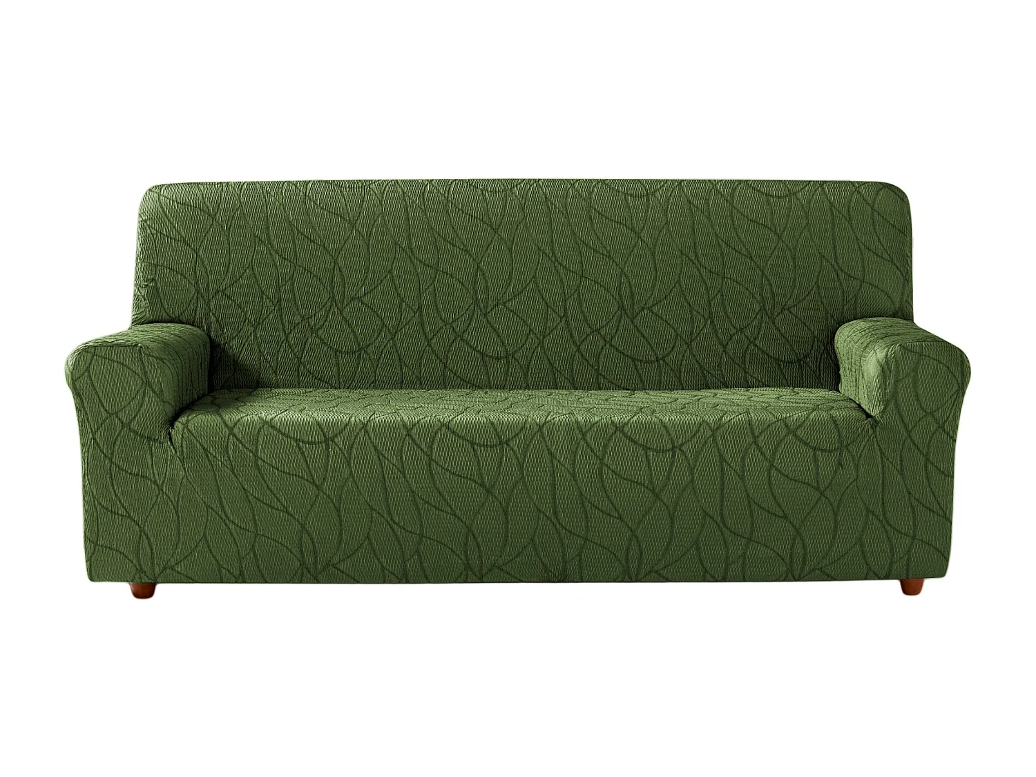 ESTORALIS | Funda de Sofá Tejido Elastico Resistente | Para Sofá 2 Plazas | Tamaño ( de 120 a 170 cm. )  | Modelo ALEXIA Color Verde