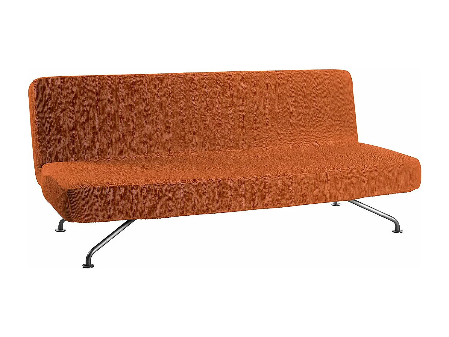 ESTORALIS | Funda de Sofá Tejido Elastico Resistente | Para Sofa Clic Clac 3 Plazas | Tamaño (de 180 a 205 cm.)  | Modelo BETA Color Naranja