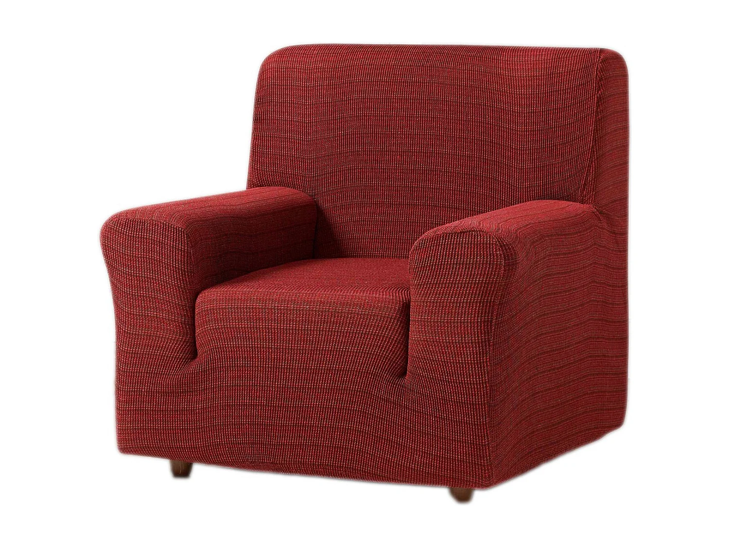 ESTORALIS | Funda de Sofá Tejido Elastico Resistente | Para Sillon 1 Plaza | Tamaño ( de 70 a 110 cm. )  | Modelo VEGA Color Rojo