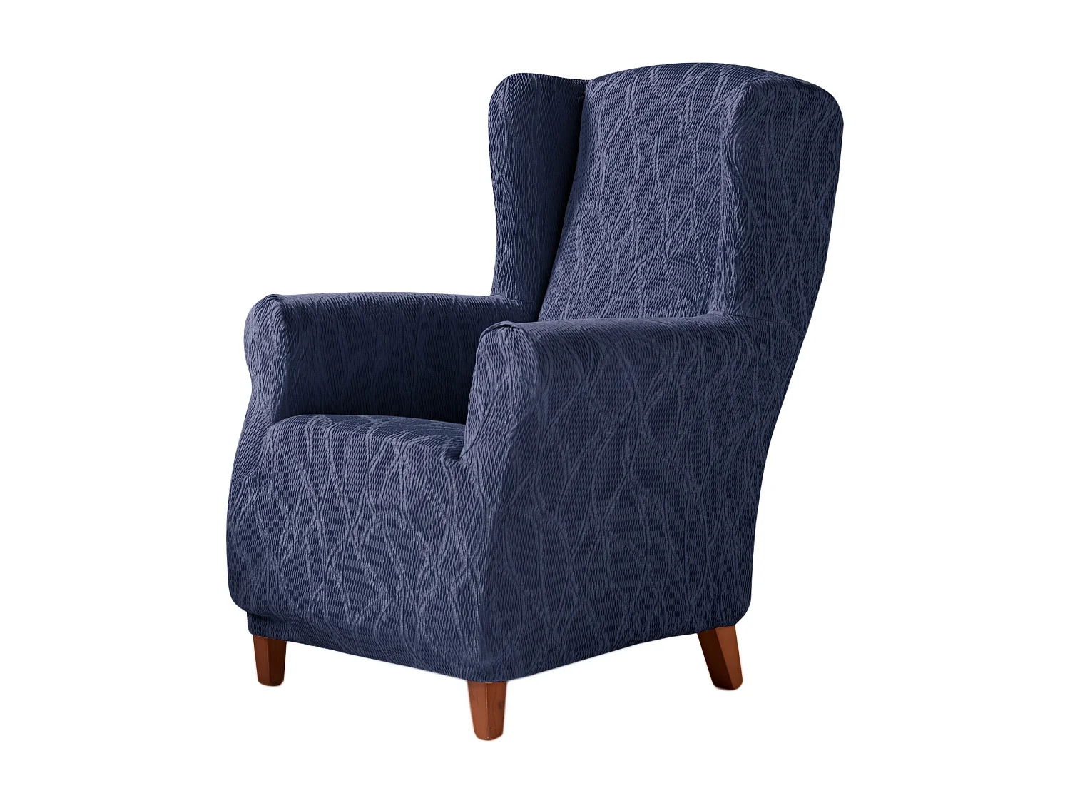 ESTORALIS | Funda Sillon Tejido Elastico Resistente | Para Sillon Orejero | Tamaño ( de 70 a 110 cm. )  | Modelo ALEXIA Color Azul