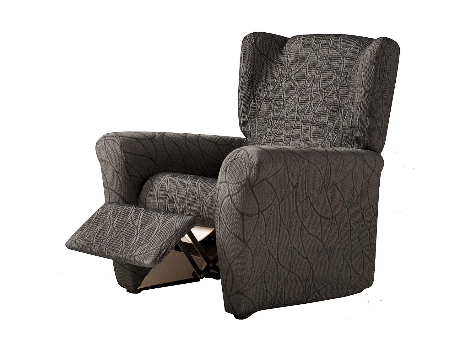 ESTORALIS | Funda Sillon Tejido Elastico Resistente | Para Sillon Relax | Tamaño ( de 70 a 90 cm. )  | Modelo ALEXIA Color Gris