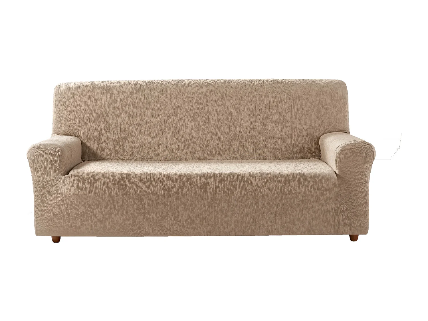 ESTORALIS | Funda de Sofá Tejido Elastico Resistente | Para Sofá 4 Plazas | Tamaño ( de 220 a 260 cm. )  | Modelo BETA Color Beige