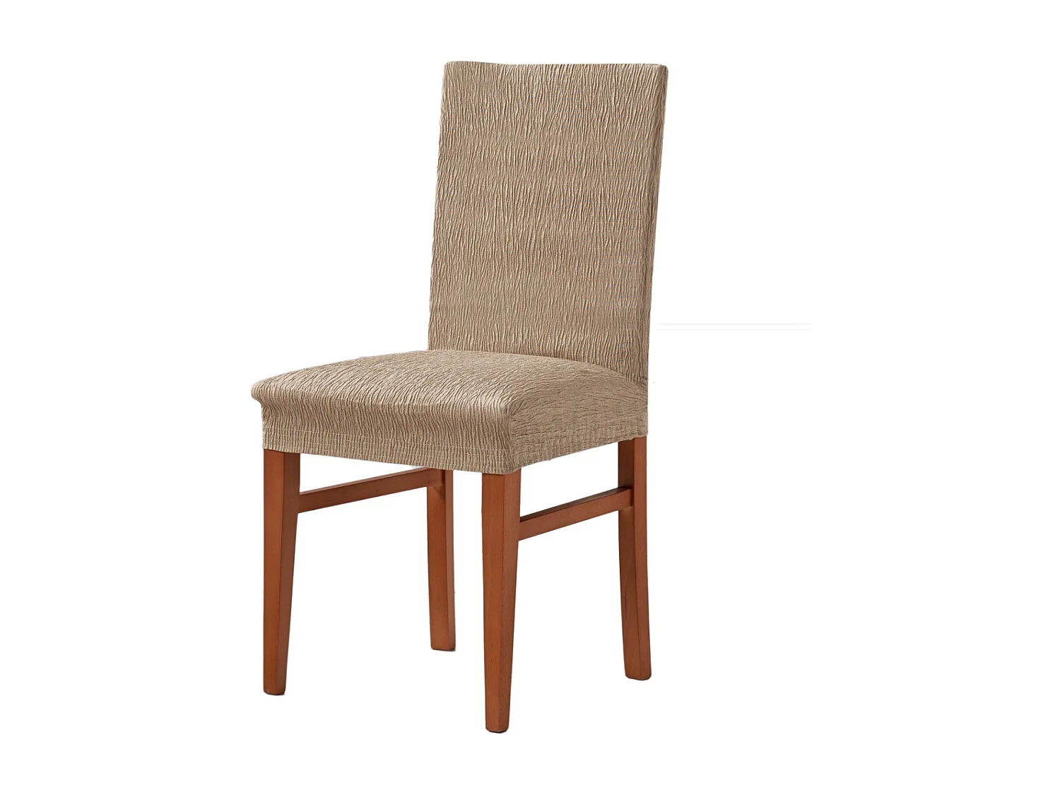 ESTORALIS | Funda de Silla  Tejido Elastico Resistente | Para Silla con Respaldo | Tamaño (45x45 cm.) 50 cm. Alto | Modelo BETA Color Beige