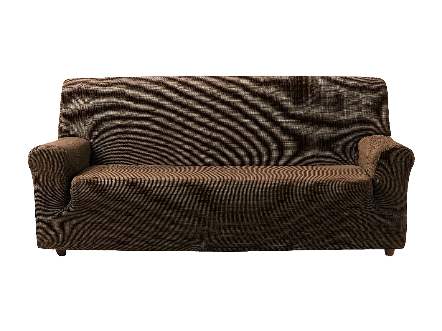 ESTORALIS | Funda de Sofá Tejido Elastico Resistente | Para Sofá 4 Plazas | Tamaño ( de 220 a 260 cm. )  | Modelo VEGA Color Marron