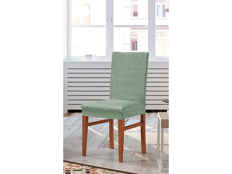 ESTORALIS | Funda de Silla  Tejido Elastico Resistente | Para Silla con Respaldo | Tamaño (45x45 cm.) 50 cm. Alto | Modelo BETA Color Verde