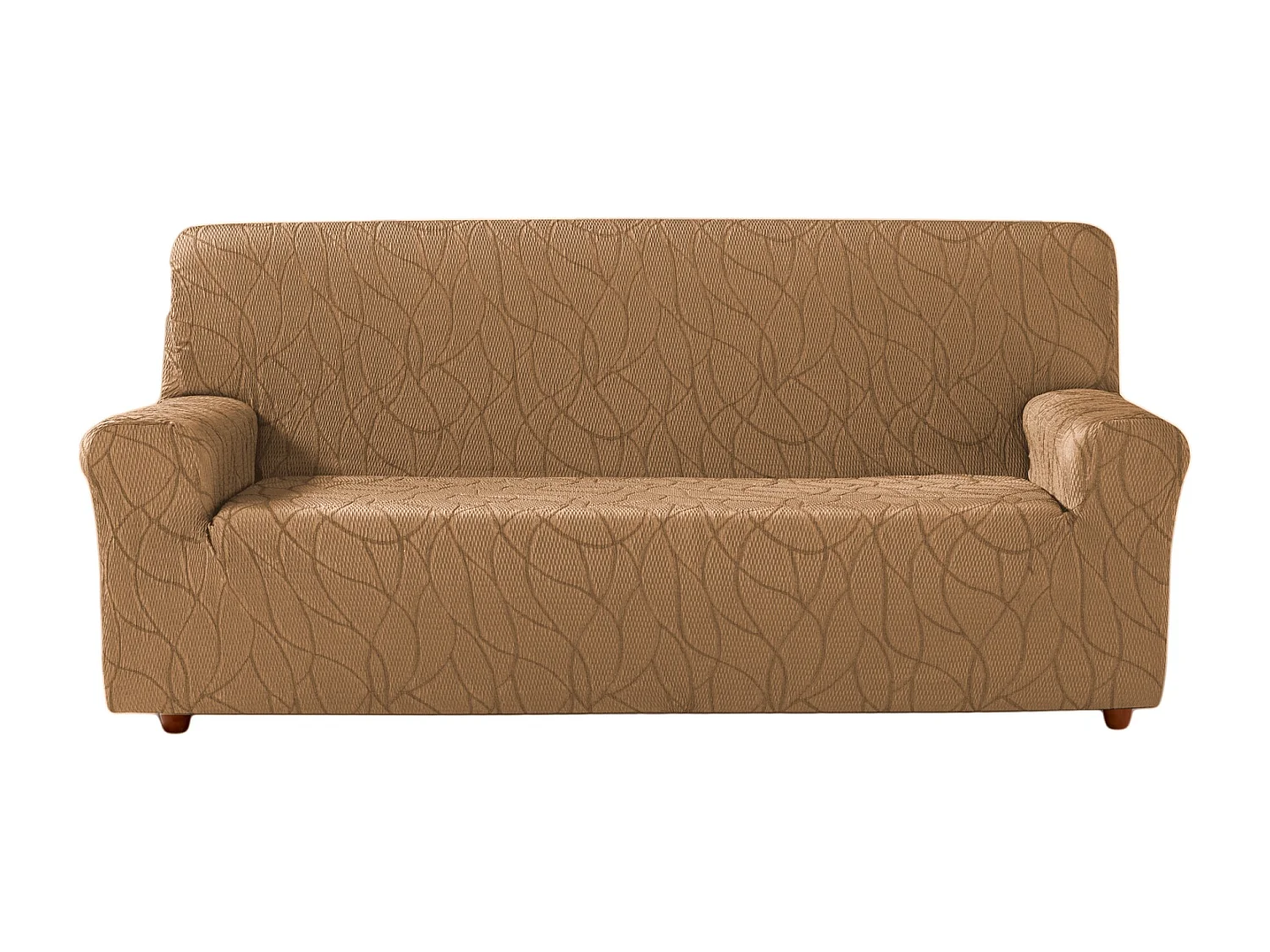 ESTORALIS | Funda de Sofá Tejido Elastico Resistente | Para Sofá 2 Plazas | Tamaño ( de 120 a 170 cm. )  | Modelo ALEXIA Color Beige