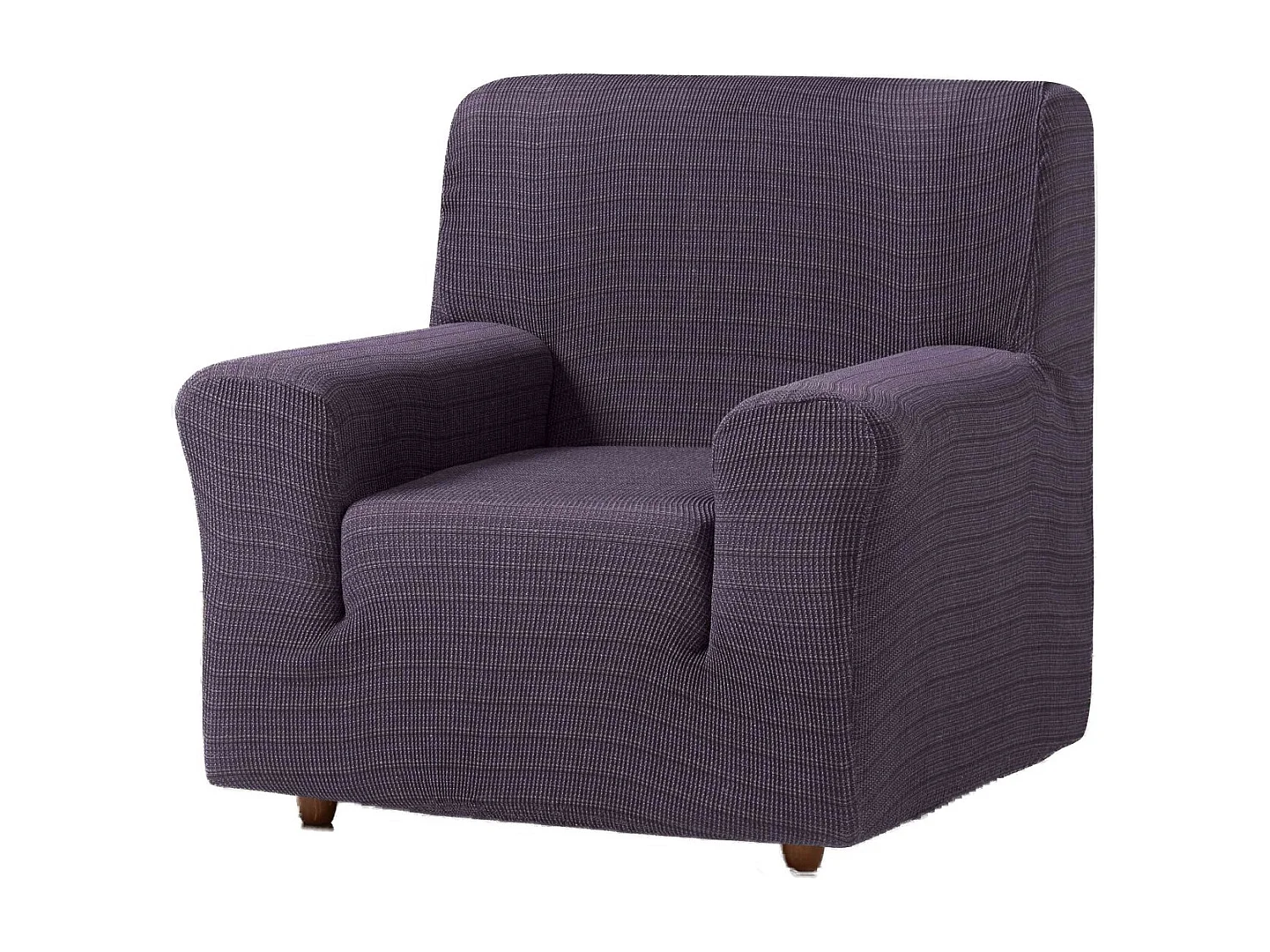 ESTORALIS | Funda de Sofá Tejido Elastico Resistente | Para Sillon 1 Plaza | Tamaño ( de 70 a 110 cm. )  | Modelo VEGA Color Violeta