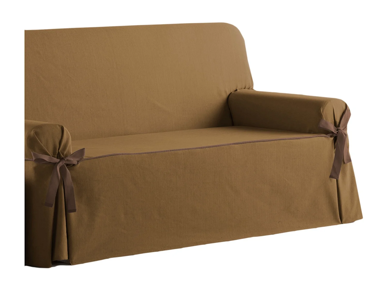 ESTORALIS | Funda Sofá Lazos Tejido Jaquard Resistente | Para Sofa de 2 Plazas | Tamaño ( de 140 a 170 cm. )  | Modelo BERET Color Beige