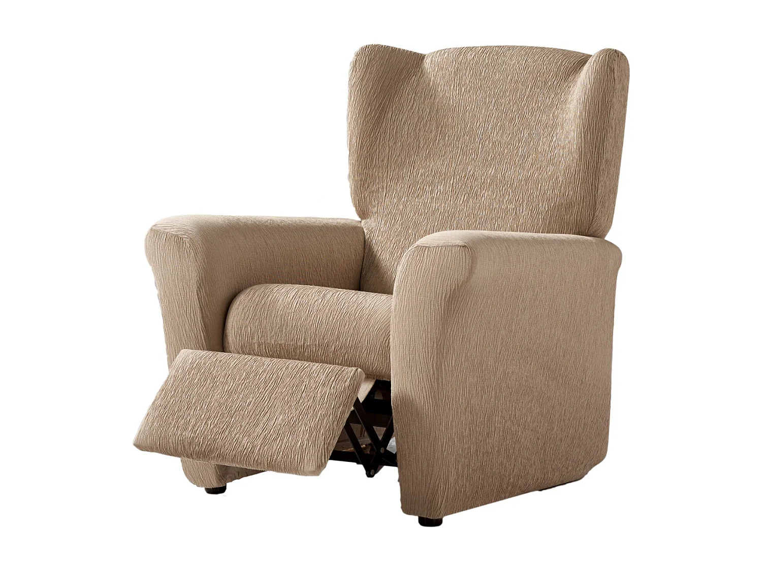 ESTORALIS | Funda Sillon Tejido Elastico Resistente | Para Sillon Relax | Tamaño ( de 70 a 90 cm. )  | Modelo BETA Color Beige