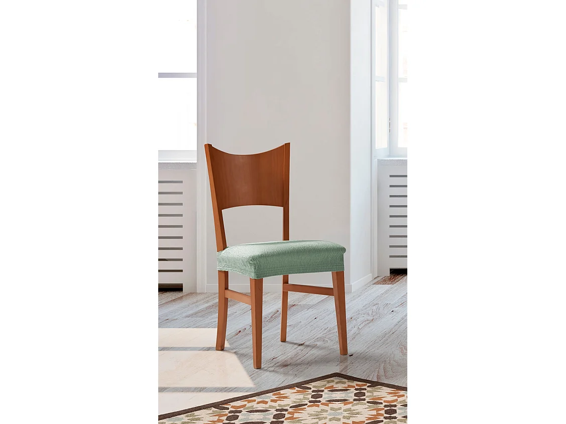 ESTORALIS | Funda de Asiento Tejido Elastico Resistente | Para Asiento de Silla | Tamaño (45x45 cm.)  | Modelo BETA Color Verde