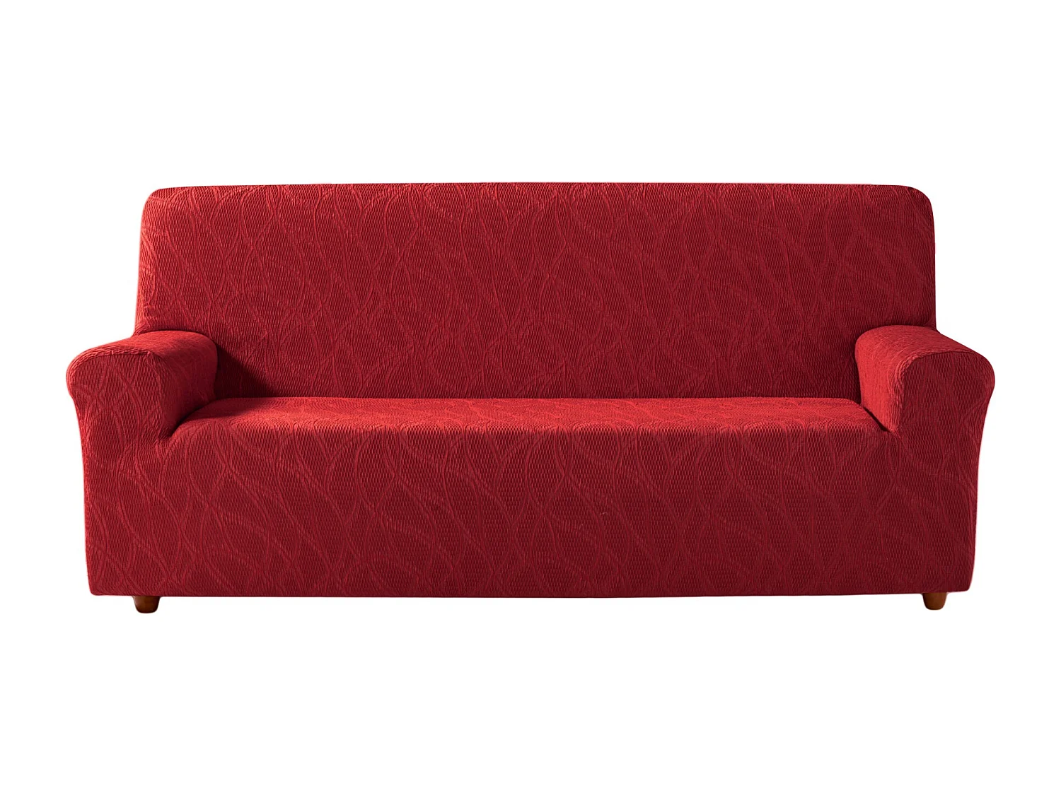 ESTORALIS | Funda de Sofá Tejido Elastico Resistente | Para Sofá 3 Plazas | Tamaño ( de 170 a 220 cm. )  | Modelo ALEXIA Color Rojo
