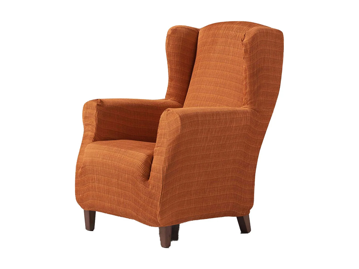 ESTORALIS | Funda Sillon Tejido Elastico Resistente | Para Sillon Orejero | Tamaño ( de 70 a 110 cm. )  | Modelo VEGA Color Naranja