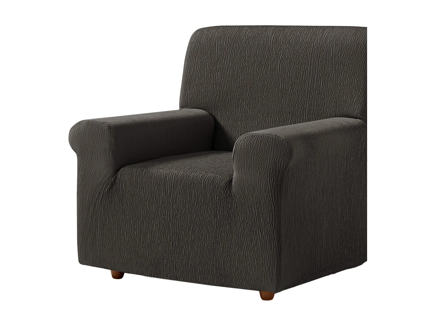 ESTORALIS | Funda de Sofá Tejido Elastico Resistente | Para Sillon 1 Plaza | Tamaño ( de 70 a 110 cm. )  | Modelo BETA Color Gris