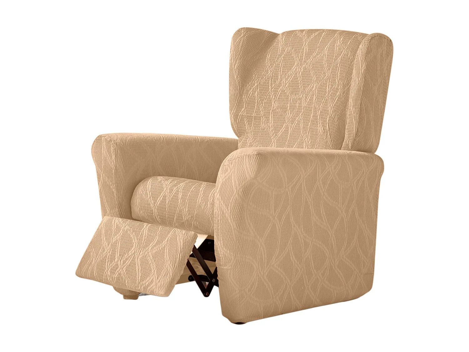 ESTORALIS | Funda Sillon Tejido Elastico Resistente | Para Sillon Relax | Tamaño ( de 70 a 90 cm. )  | Modelo ALEXIA Color Marfil