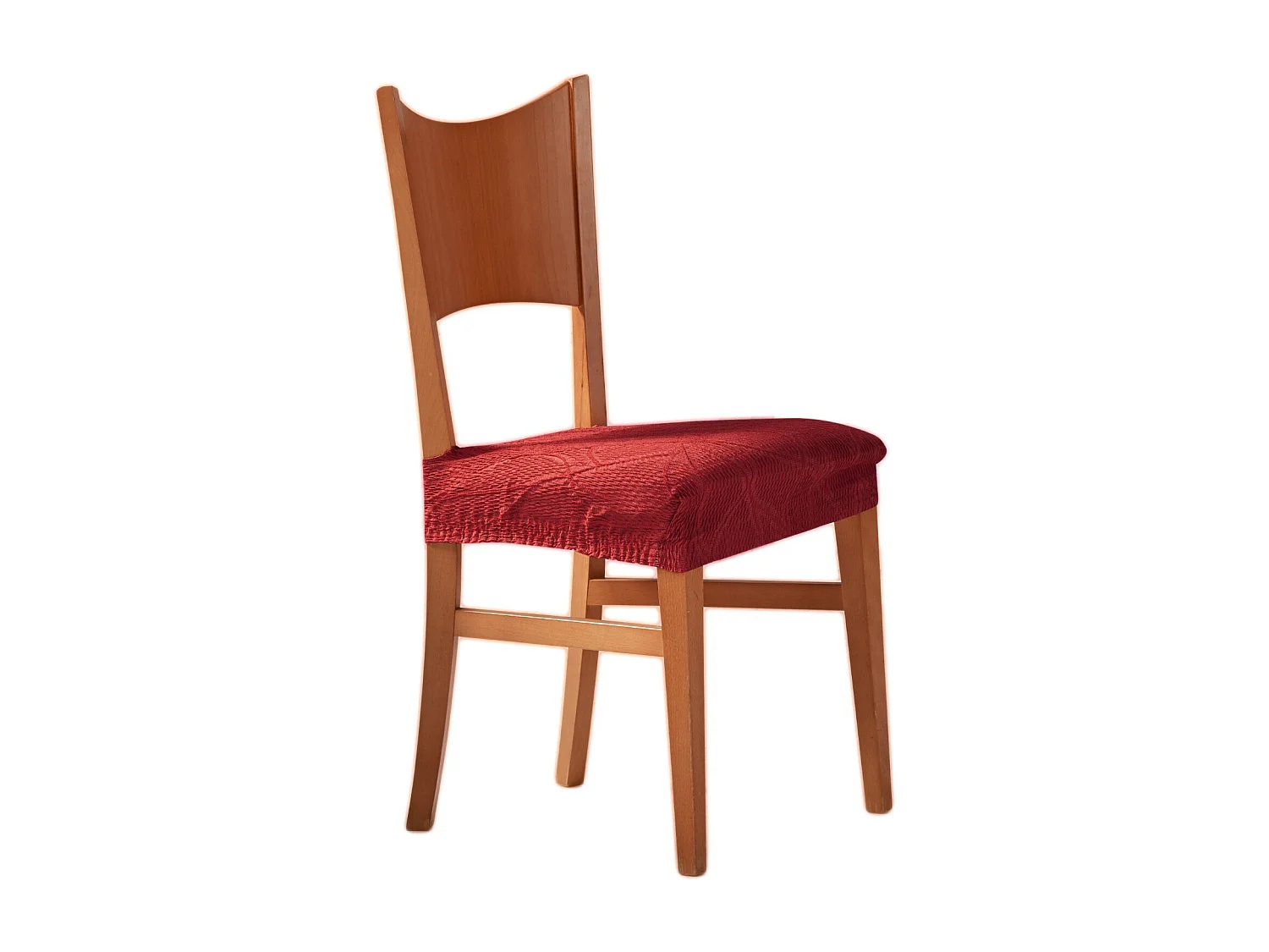 ESTORALIS | Funda de Asiento Tejido Elastico Resistente | Para Asiento de Silla | Tamaño (45x45 cm.)  | Modelo ALEXIA Color Rojo