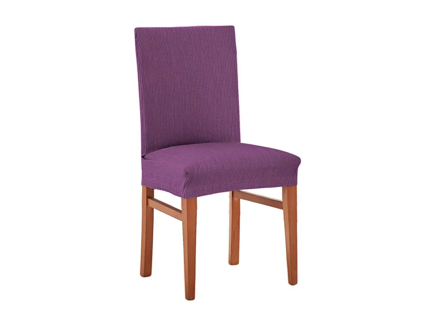 ESTORALIS | Funda de Silla  Tejido Elastico Resistente | Para Silla con Respaldo | Tamaño (45x45 cm.) 50 cm. Alto | Modelo BERTA Color Violeta