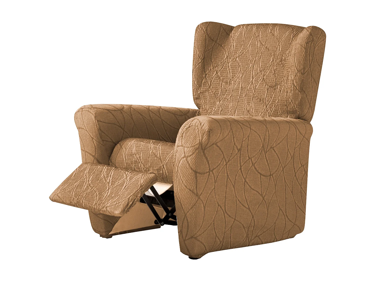 ESTORALIS | Funda Sillon Tejido Elastico Resistente | Para Sillon Relax | Tamaño ( de 70 a 90 cm. )  | Modelo ALEXIA Color Beige