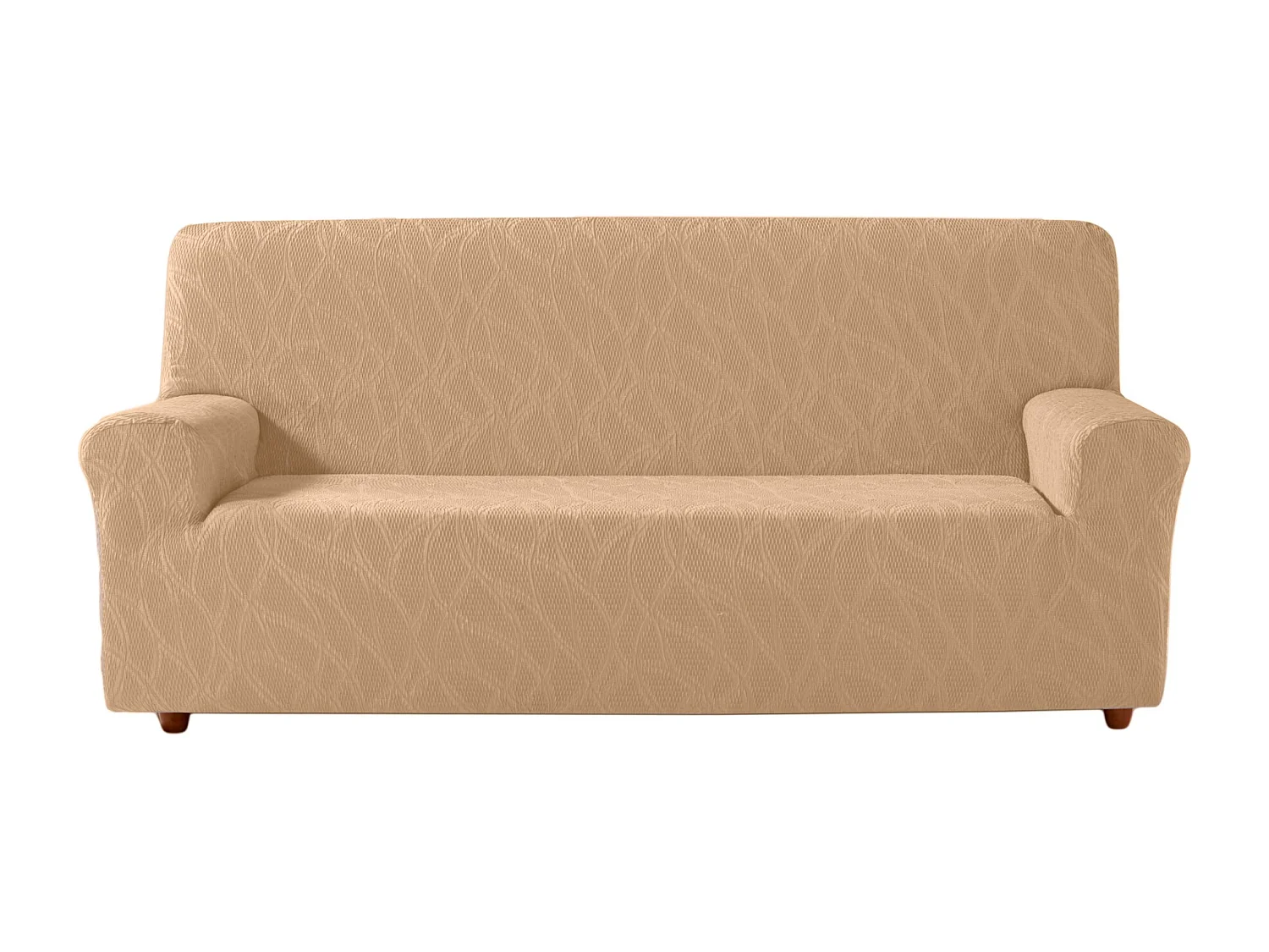 ESTORALIS | Funda de Sofá Tejido Elastico Resistente | Para Sofá 2 Plazas | Tamaño ( de 120 a 170 cm. )  | Modelo ALEXIA Color Marfil