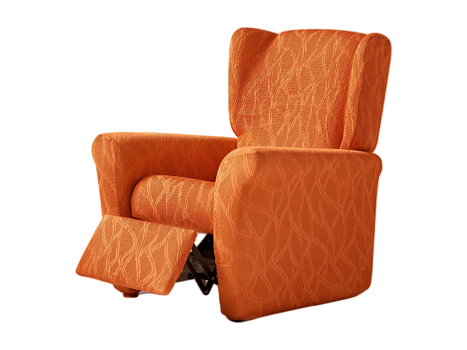 ESTORALIS | Funda Sillon Tejido Elastico Resistente | Para Sillon Relax | Tamaño ( de 70 a 90 cm. )  | Modelo ALEXIA Color Naranja