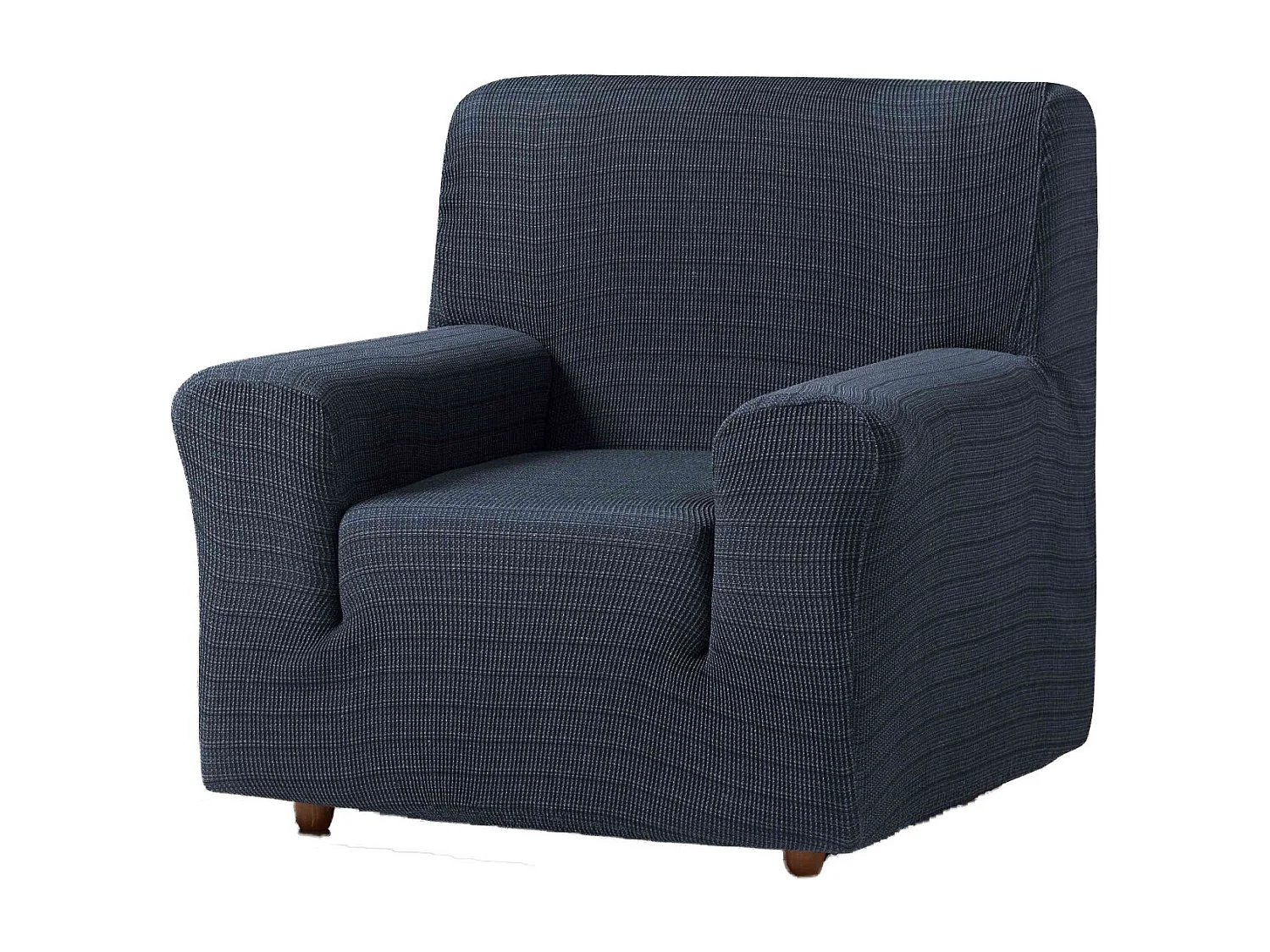 ESTORALIS | Funda de Sofá Tejido Elastico Resistente | Para Sillon 1 Plaza | Tamaño ( de 70 a 110 cm. )  | Modelo VEGA Color Azul