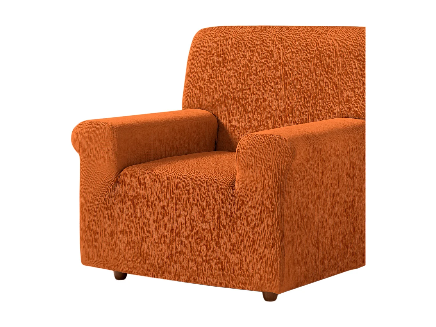 ESTORALIS | Funda de Sofá Tejido Elastico Resistente | Para Sillon 1 Plaza | Tamaño ( de 70 a 110 cm. )  | Modelo BETA Color Naranja