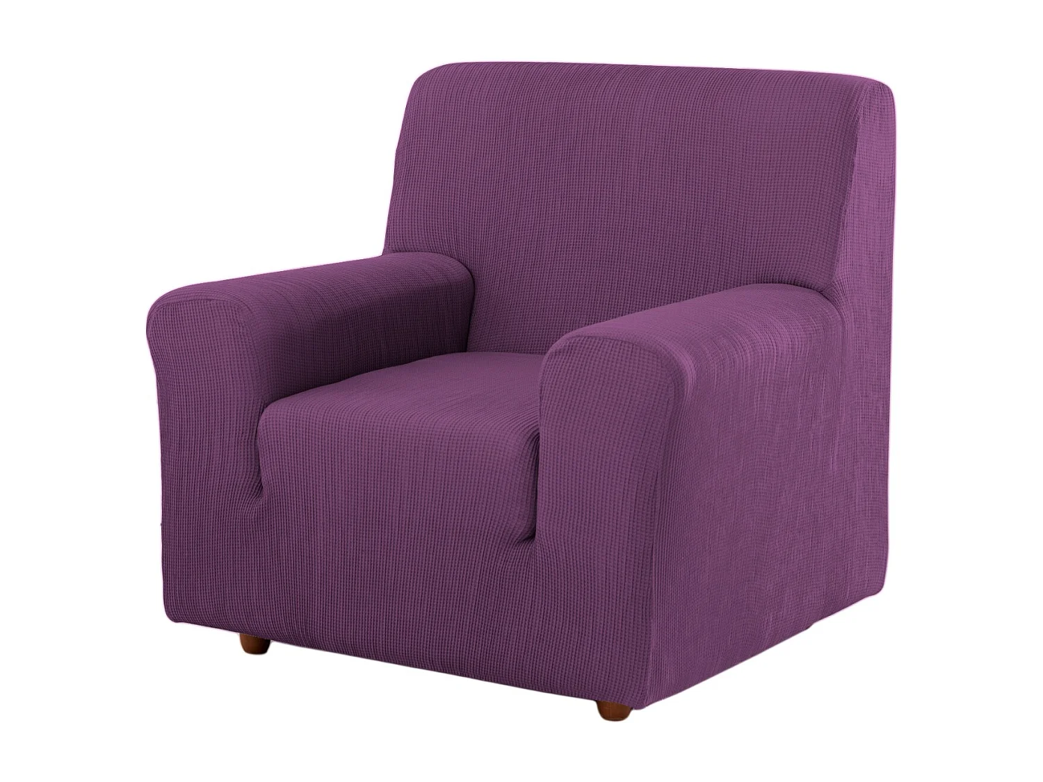 ESTORALIS | Funda de Sofá Tejido Elastico Resistente | Para Sillon 1 Plaza | Tamaño ( de 70 a 110 cm. )  | Modelo BERTA Color Violeta