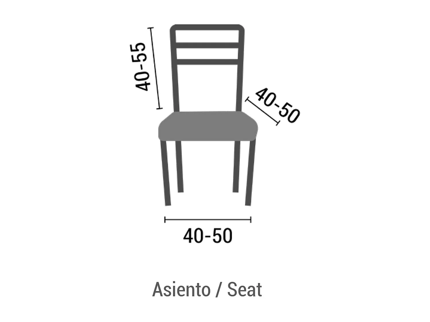 ESTORALIS | Funda de Asiento Tejido Elastico Resistente | Para Asiento de Silla | Tamaño (45x45 cm.)  | Modelo VEGA Color Naranja