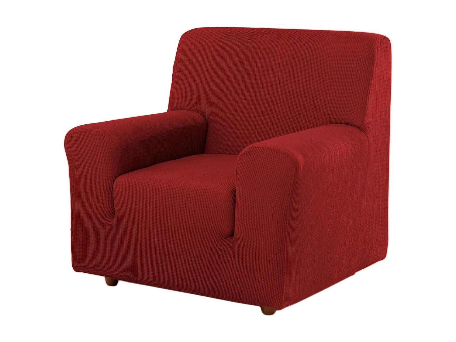 ESTORALIS | Funda de Sofá Tejido Elastico Resistente | Para Sillon 1 Plaza | Tamaño ( de 70 a 110 cm. )  | Modelo BERTA Color Rojo