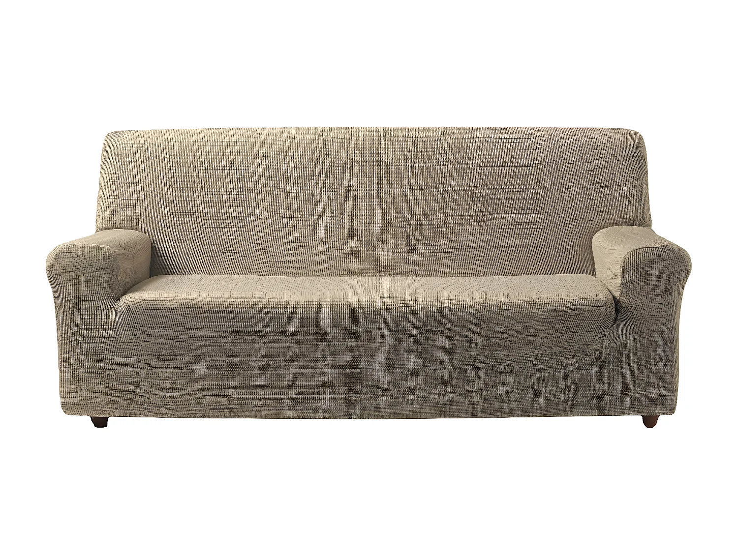 ESTORALIS | Funda de Sofá Tejido Elastico Resistente | Para Sofá 4 Plazas | Tamaño ( de 220 a 260 cm. )  | Modelo VEGA Color Marfil