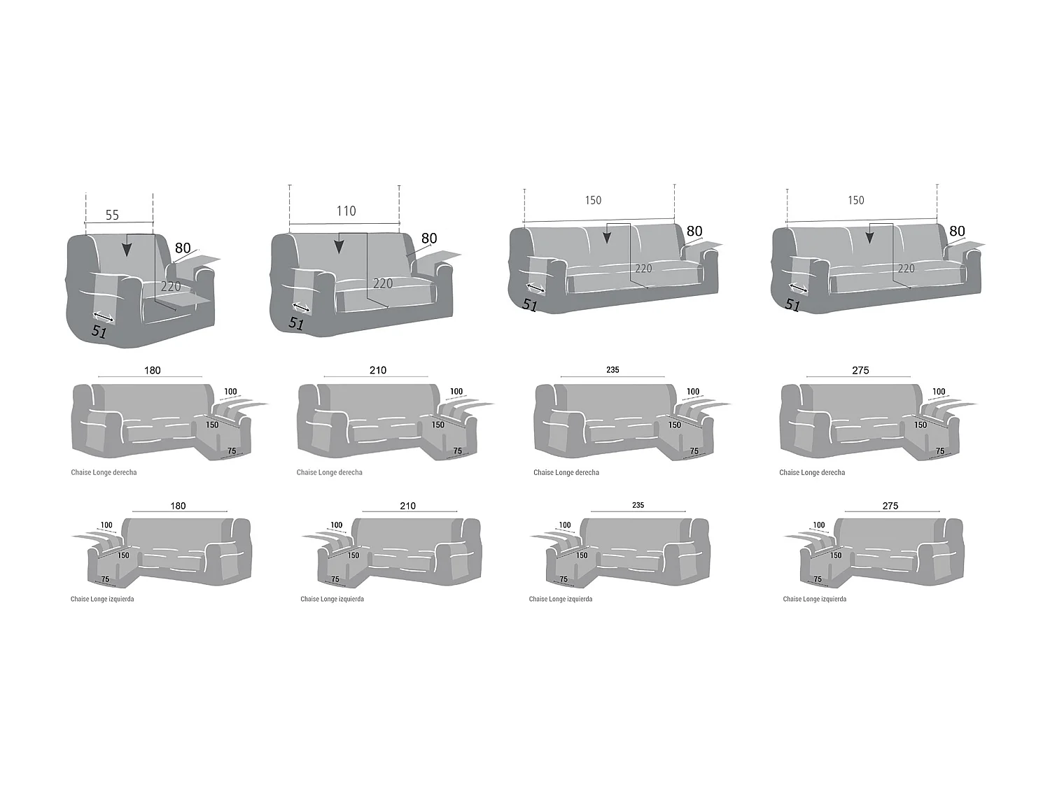ESTORALIS | Cubre Sofá Tejido Jaquard Resistente | Para Sofa de 3 Plazas | Tela 150 x 210 cm  | Modelo BERET Color Marron
